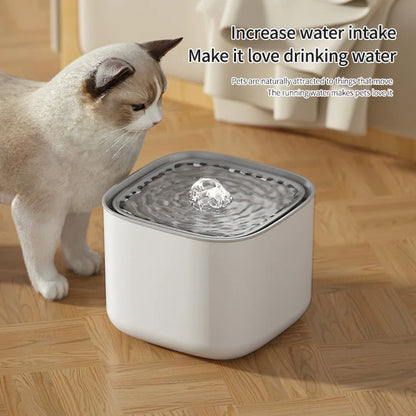 3L Automatic Cat Water Fountain with Recirculation Filter and Large Capacity, USB Electric Silent Water Dispenser