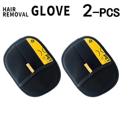 Electrostatic Pet Hair Remover Gloves for Cats and Dogs - Reusable Washable Grooming Gloves with 2-in-1 Lint Roller Brush - Safe and Non-Toxic