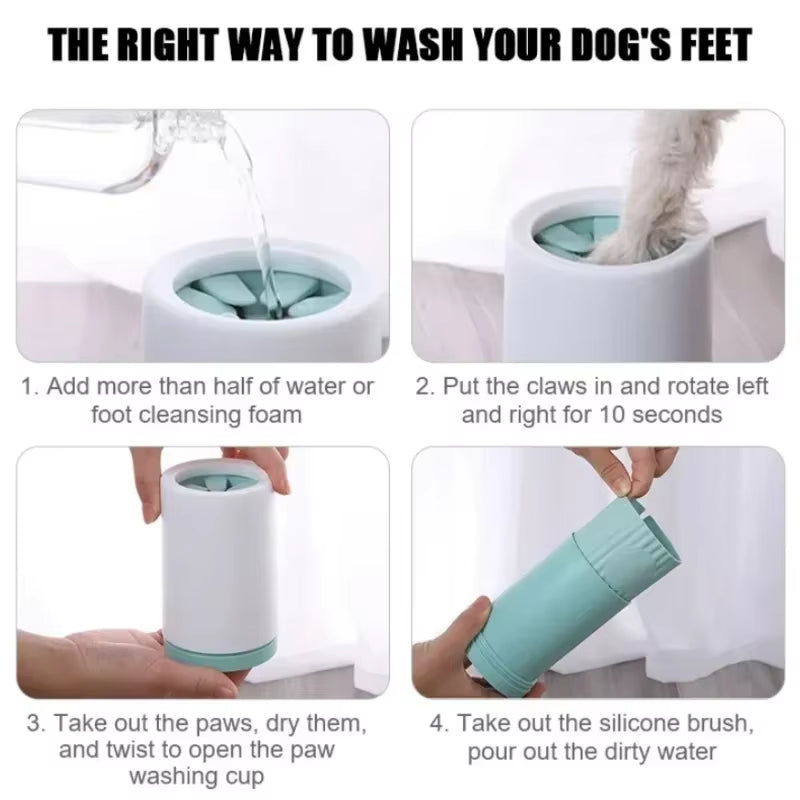 Automatic Pet Foot Cleaning Cup - Silicone Paw Washer for Cats and Dogs