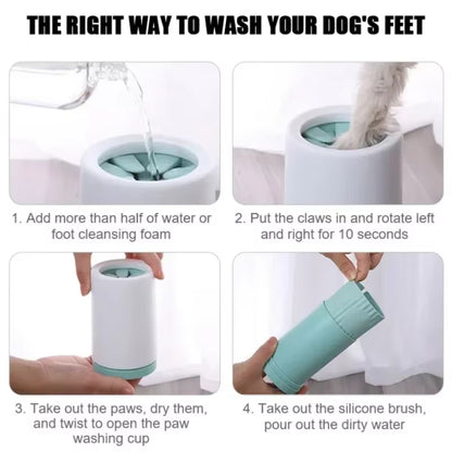 Automatic Pet Foot Cleaning Cup - Silicone Paw Washer for Cats and Dogs