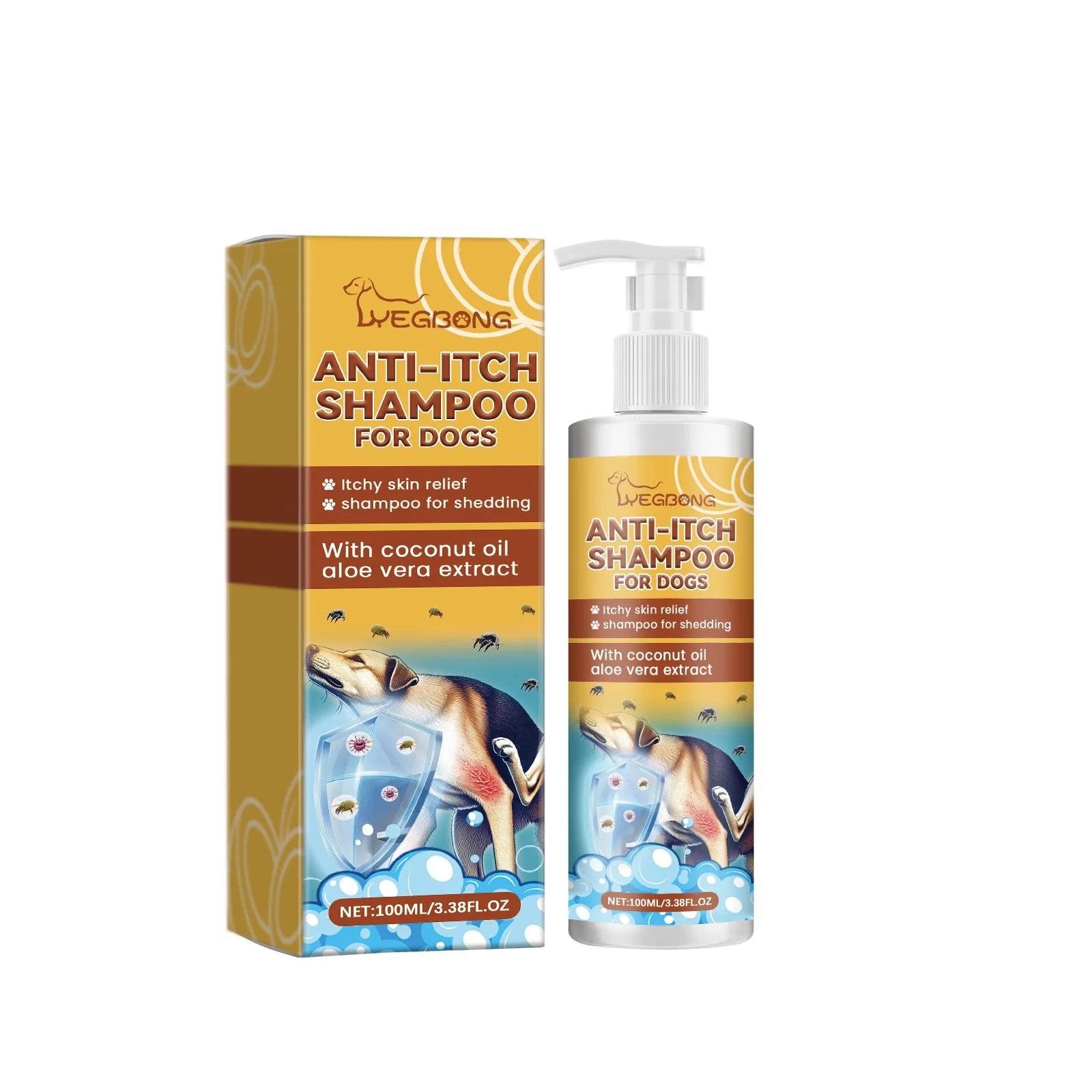 Dog Shampoo Conditioner Moisturizing for Sensitive Skin PH Balanced anti Itching Flea Killer Dirt Mite Removal Pet Cleaning Foam