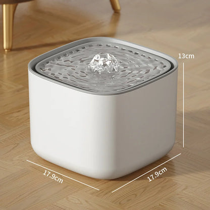 3L Automatic Cat Water Fountain with Recirculation Filter and Large Capacity, USB Electric Silent Water Dispenser