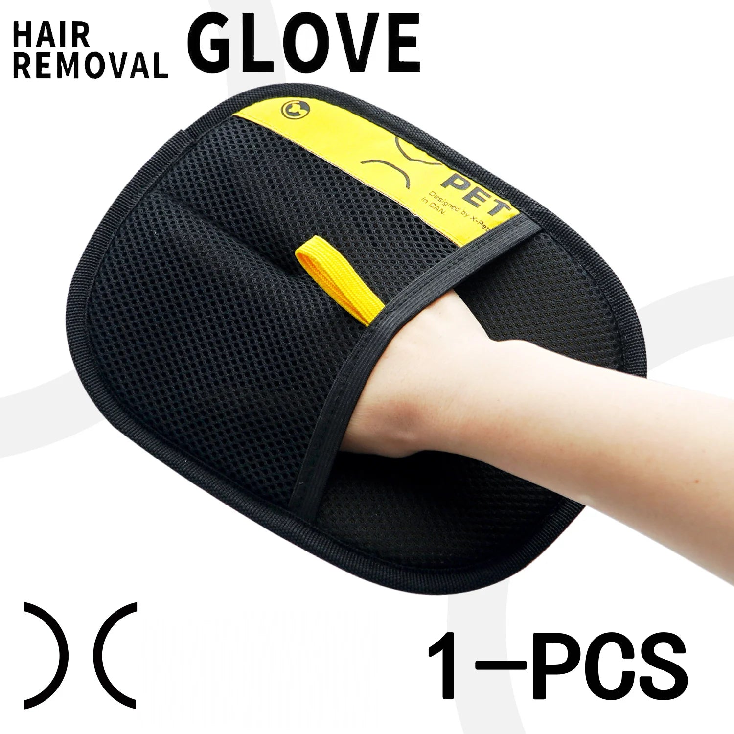 Electrostatic Pet Hair Remover Gloves for Cats and Dogs - Reusable Washable Grooming Gloves with 2-in-1 Lint Roller Brush - Safe and Non-Toxic